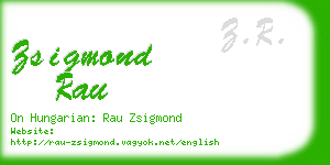 zsigmond rau business card